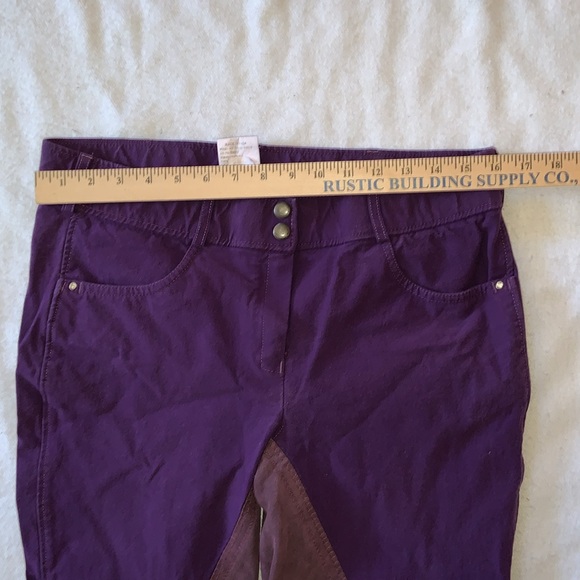 Tuscany purple full seat ultrasuede breeches dressage riding size 36 measure 32” - Picture 5 of 9